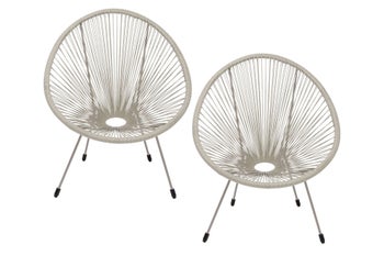 Fotel Acapulco Mono Beżowy 2/Set – obraz-1