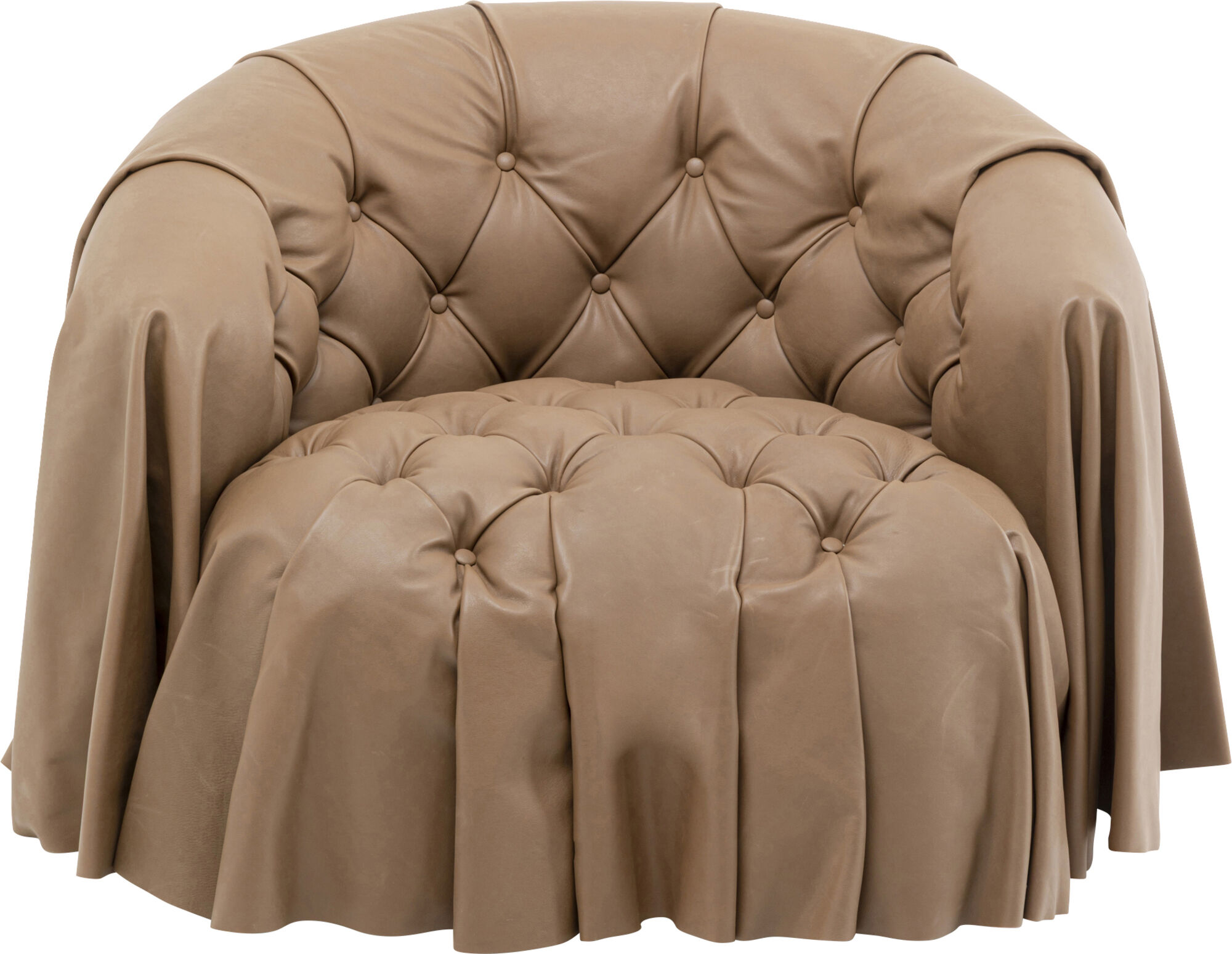 Drapes nojatuoli, nahka – kuva-1.