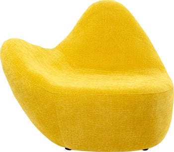 Glow Wave Medium nojatuoli, keltainen, 116 cm – kuva-1.