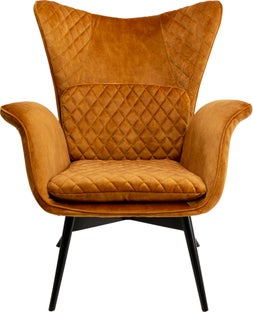 Fotelis Tudor Velvet Gold Brown – paveikslėlis-1.