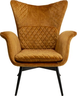 Fotel Tudor Velvet złotobrązowy – obraz-1