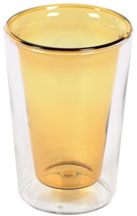 Szklanka przezroczysta żółta – obraz-1