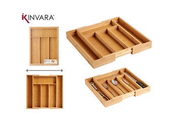 Бамбуков органайзер за прибори – изображение-1