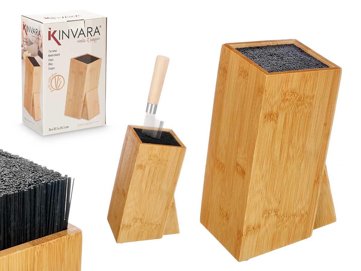 Бамбукова поставка за ножове – изображение-1