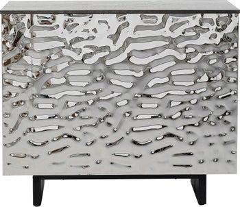 Barek ekskluzywny srebrny stal nierdzewna 120x105 cm – obraz-1