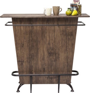 Barek w kolorze orzecha włoskiego 120 x 104 cm nogi stalowe – obraz-1