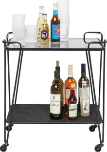 Trillebord Mesh - Svart Stål/Svart Glass – bilde-1.