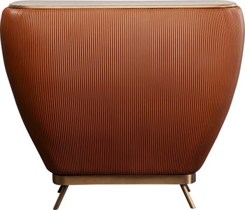 Barek nowoczesny brązowy z blatem roboczym 127x108 cm – obraz-1