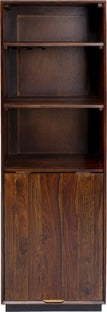 Barek z półkami drewniany drewno sheesham brązowy 54x163 cm – obraz-1