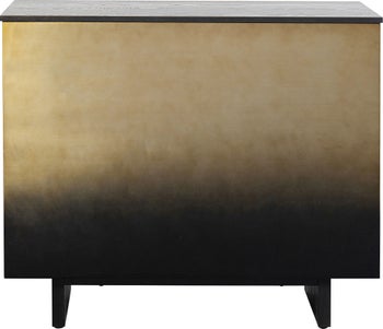 Barek z blatem czarno-złoty front stal nierdzewna 120x105 cm – obraz-1