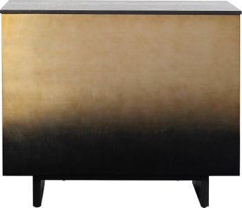 Barek z blatem czarno-złoty front stal nierdzewna 120x105 cm – grafika-1.