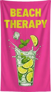 Ręcznik plażowy Beach Therapy różowy 90x170cm – obraz-1