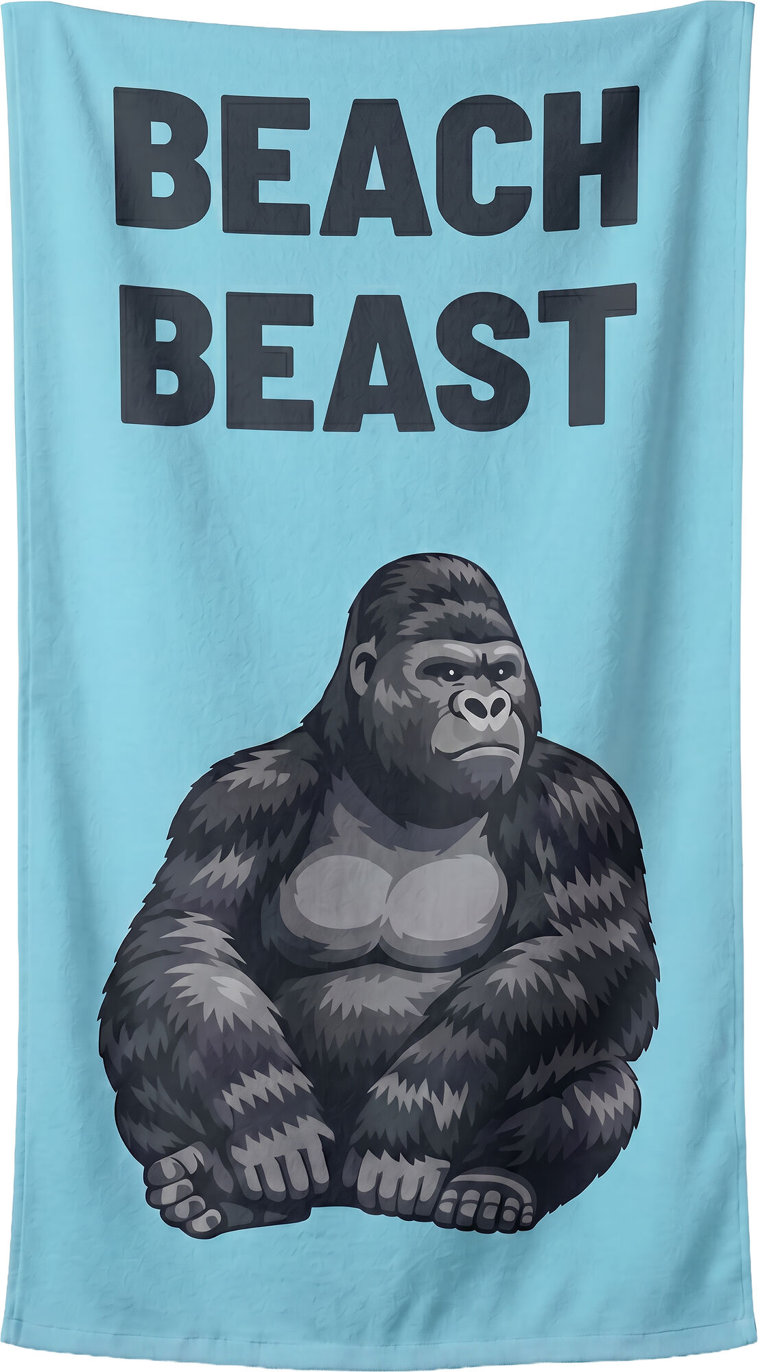 Ręcznik plażowy Beast niebieski 90x170cm – obraz-1