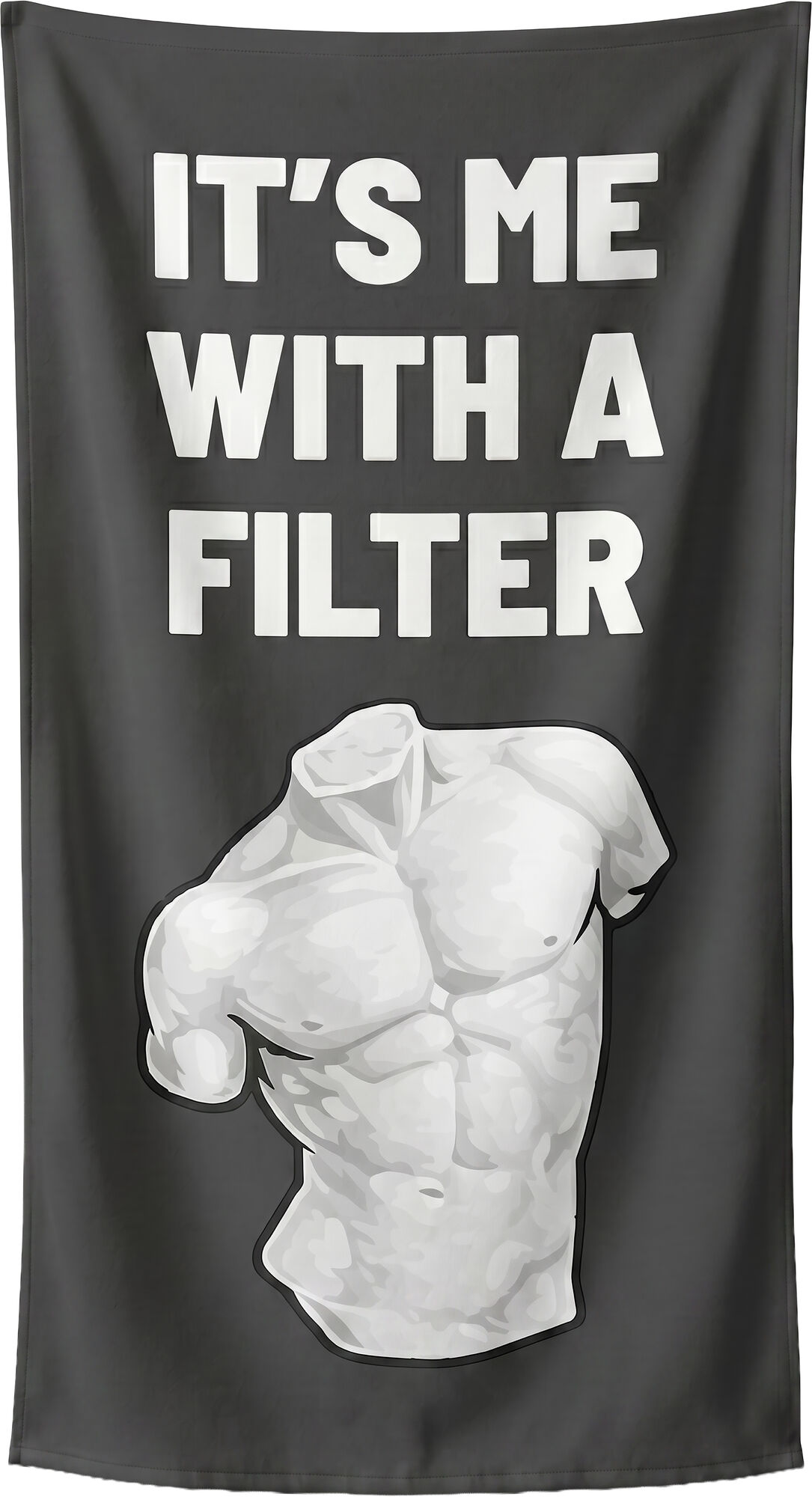 Ręcznik plażowy Filter Boy szary 90x170cm – obraz-1