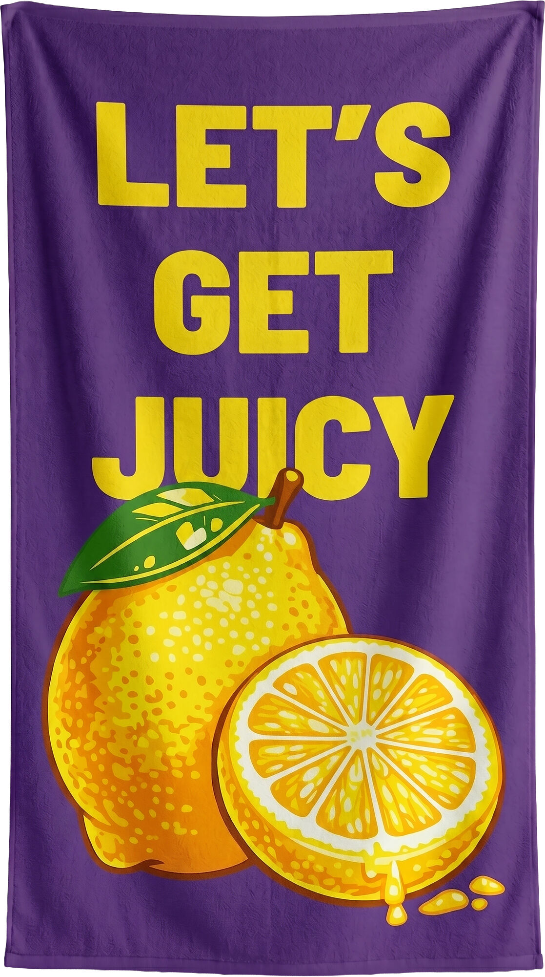 Ręcznik plażowy Juicy Lemon liliowy 90x170cm – obraz-1