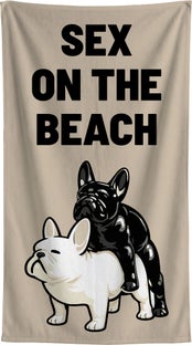 Ręcznik plażowy On The Beach beżowy 90x170cm – obraz-1