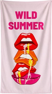Ręcznik plażowy Wild Summer różowy 90x170cm – obraz-1