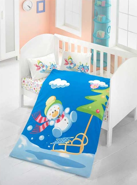 Бебешки спален комплект SNOW MEN - 4 части – изображение-1