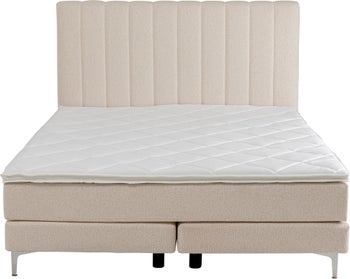 Łóżko Boxspring Benito Comet piaskowe 180x200cm – obraz-1