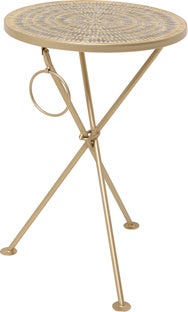 Mesa auxiliar Clack Mosaic Marrón Ø35cm – Imagen-1.