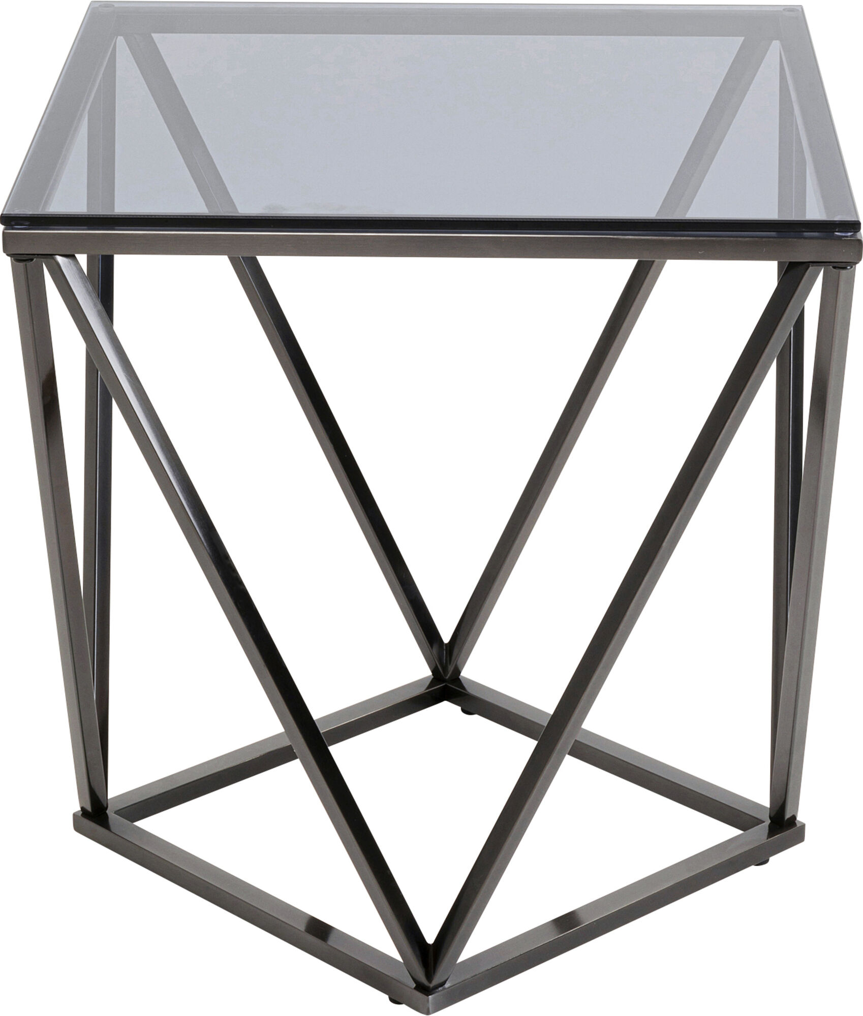 Mesa auxiliar Cristallo Grafito 50x50cm – Imagen-1.