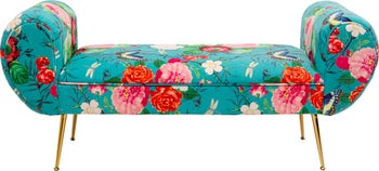 Bancheta Trono Flower Fever Albastru 140 cm – imagine-1.