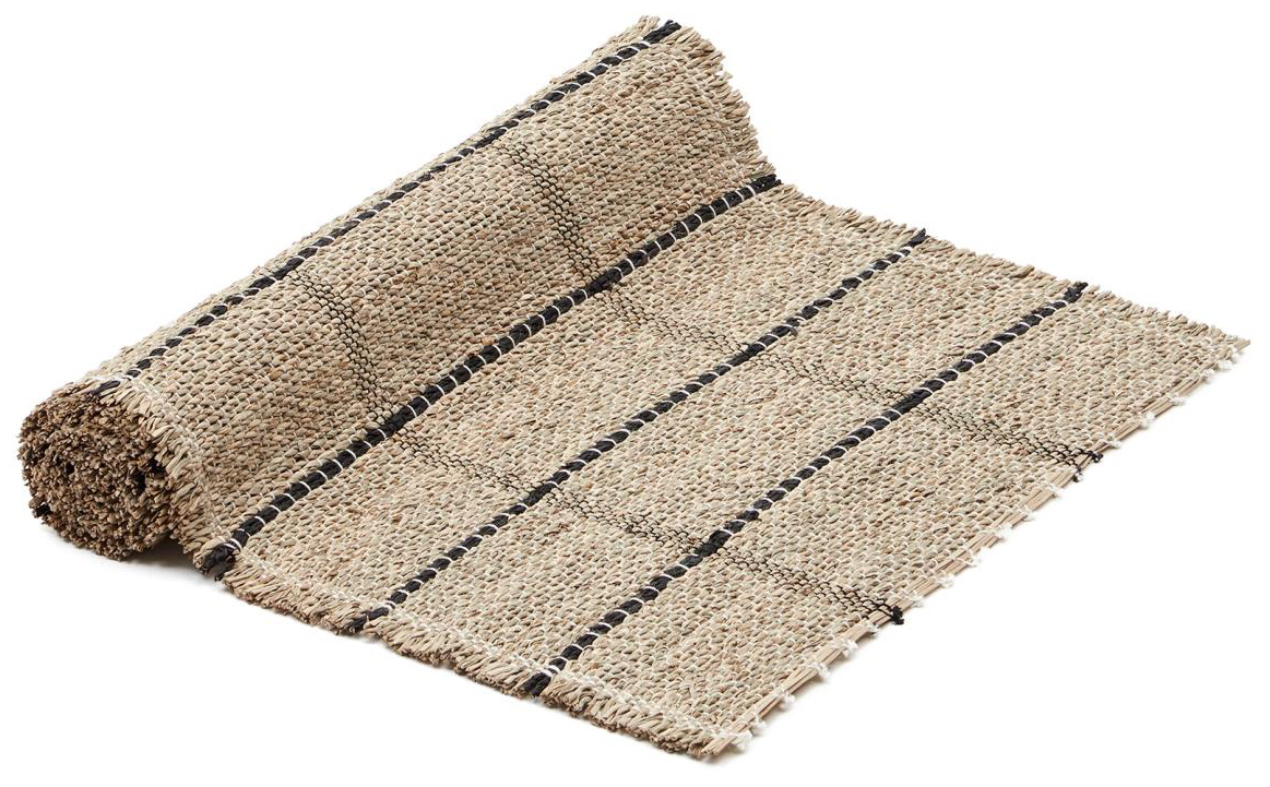 Bieżnik na stół naturalno-czarny z trawy morskiej 50x150 cm – obraz-1