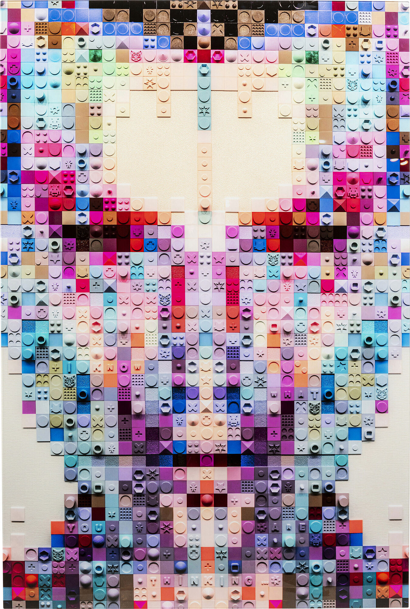 Obraz szklany Pixel Face 120x80cm – obraz-1