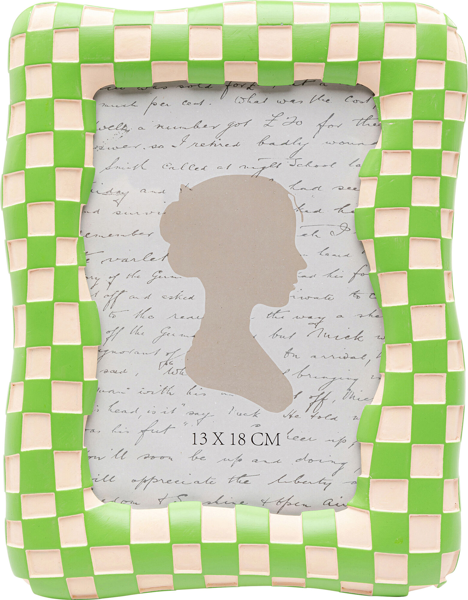 Ramka na zdjęcia Checker zielona 13x18cm – obraz-1