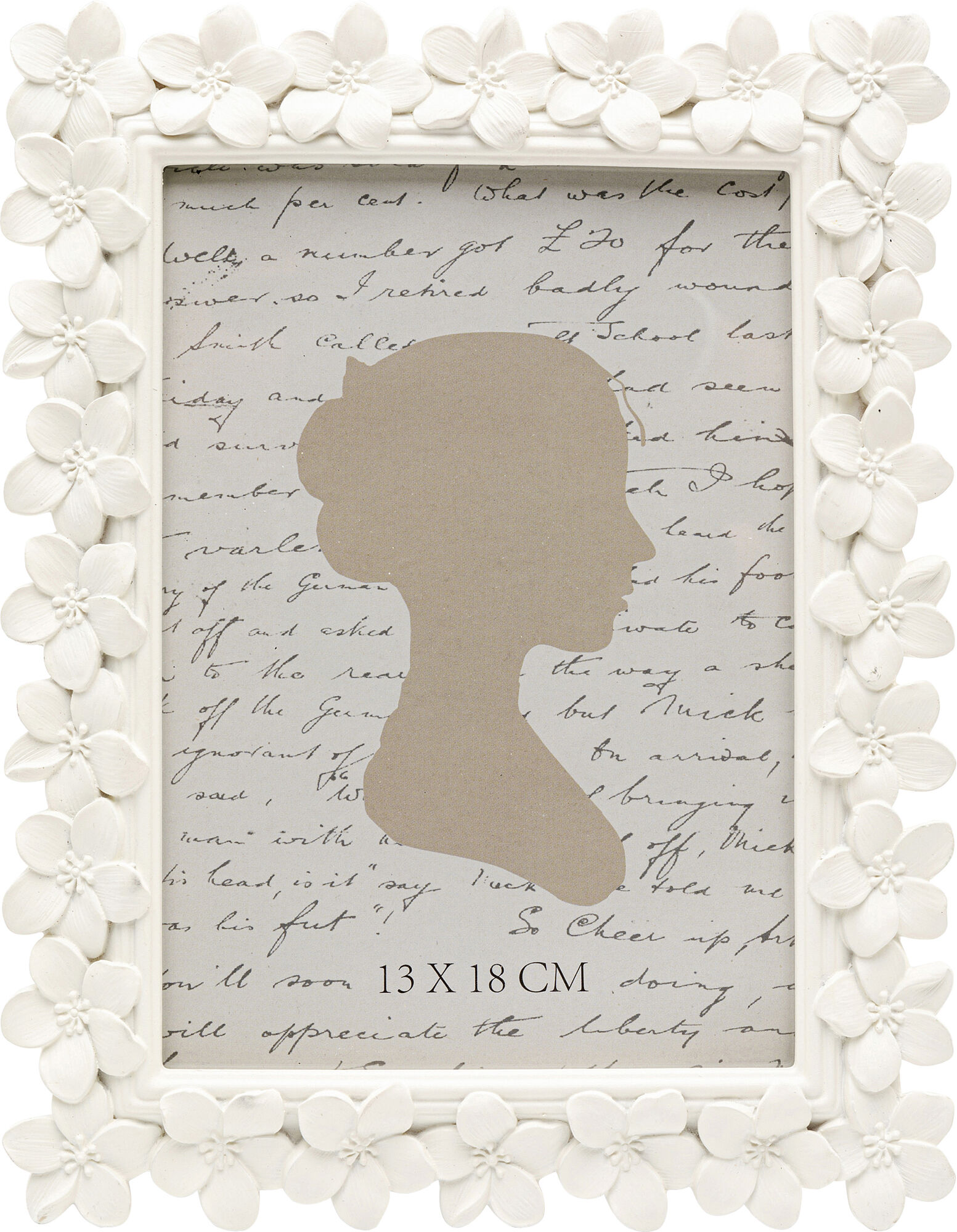 Portarretratos Flores Blanco 13x18cm – Imagen-1.