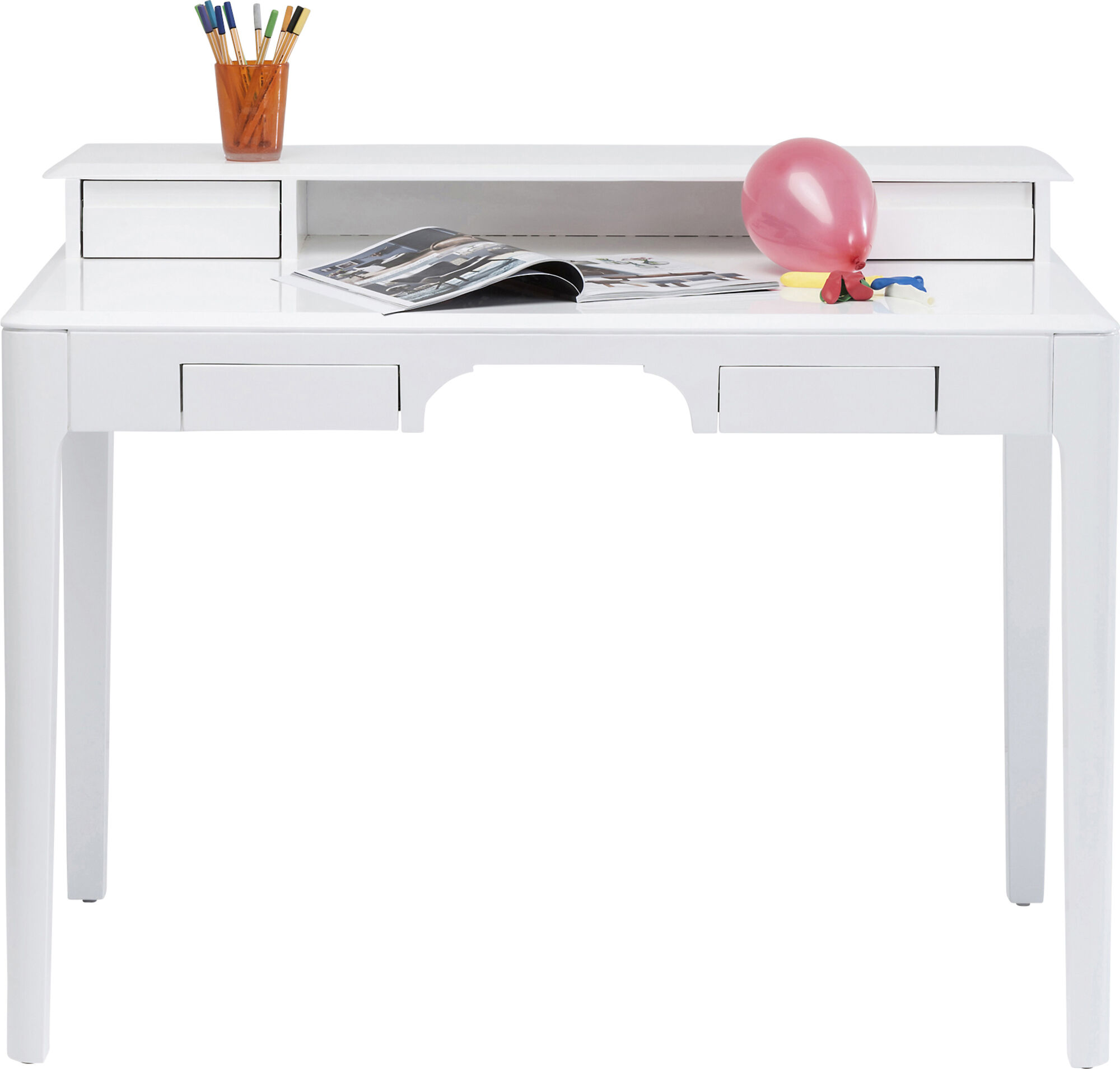 Biurko Brooklyn 110x70 cm białe – obraz-1