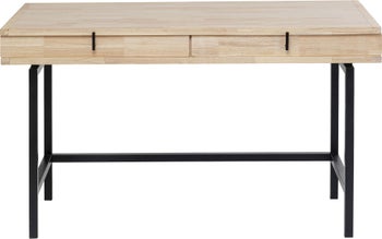 Biurko Copenhagen 130x60 cm naturalne - nogi czarne – grafika-1.