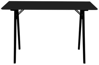 Biurko czarne blat MDF nogi drewniane 120x60 cm – grafika-1.