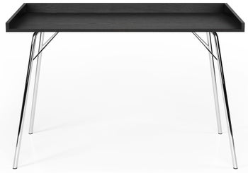 Biurko czarne nogi srebrne chromowane 115x52 cm – obraz-1