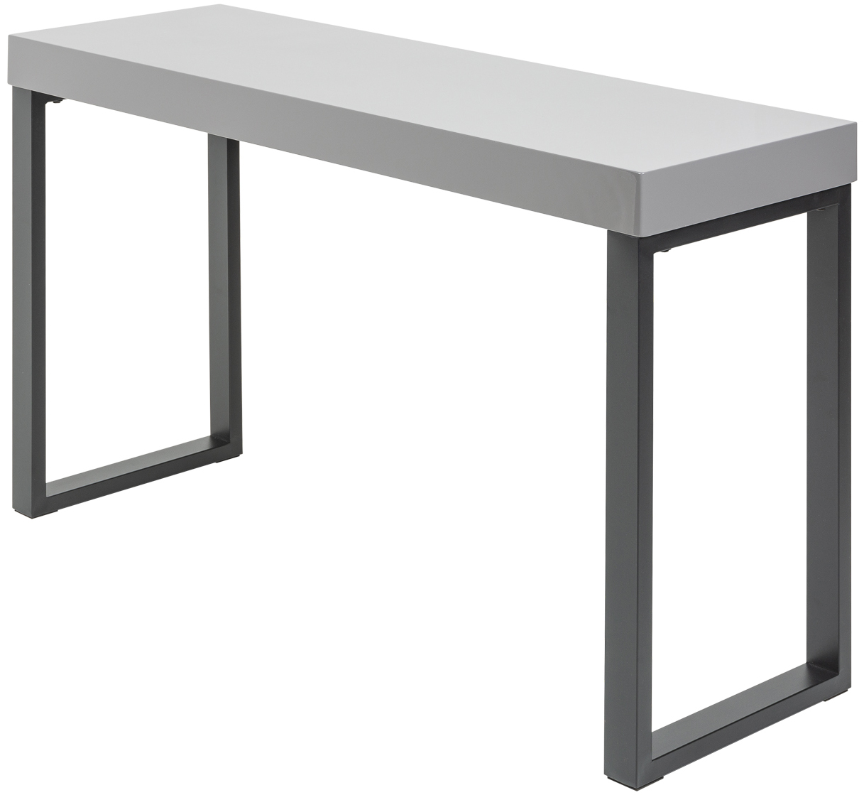 Biurko - konsola Elden 120x40 cm szare - nogi czarne – obraz-1