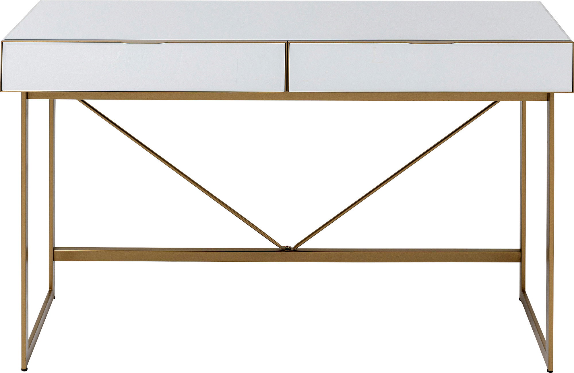 produkt: Skrivbord Soran - Spegelglas/Guld, 120x50cm.