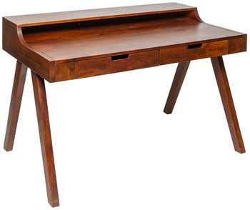 Biurko retro z akacji naturalnej stylowe 100x84 cm – grafika-1.