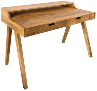 Skandynawskie biurko z naturalnego drewna mango w kolorze naturalnym – grafika-1.