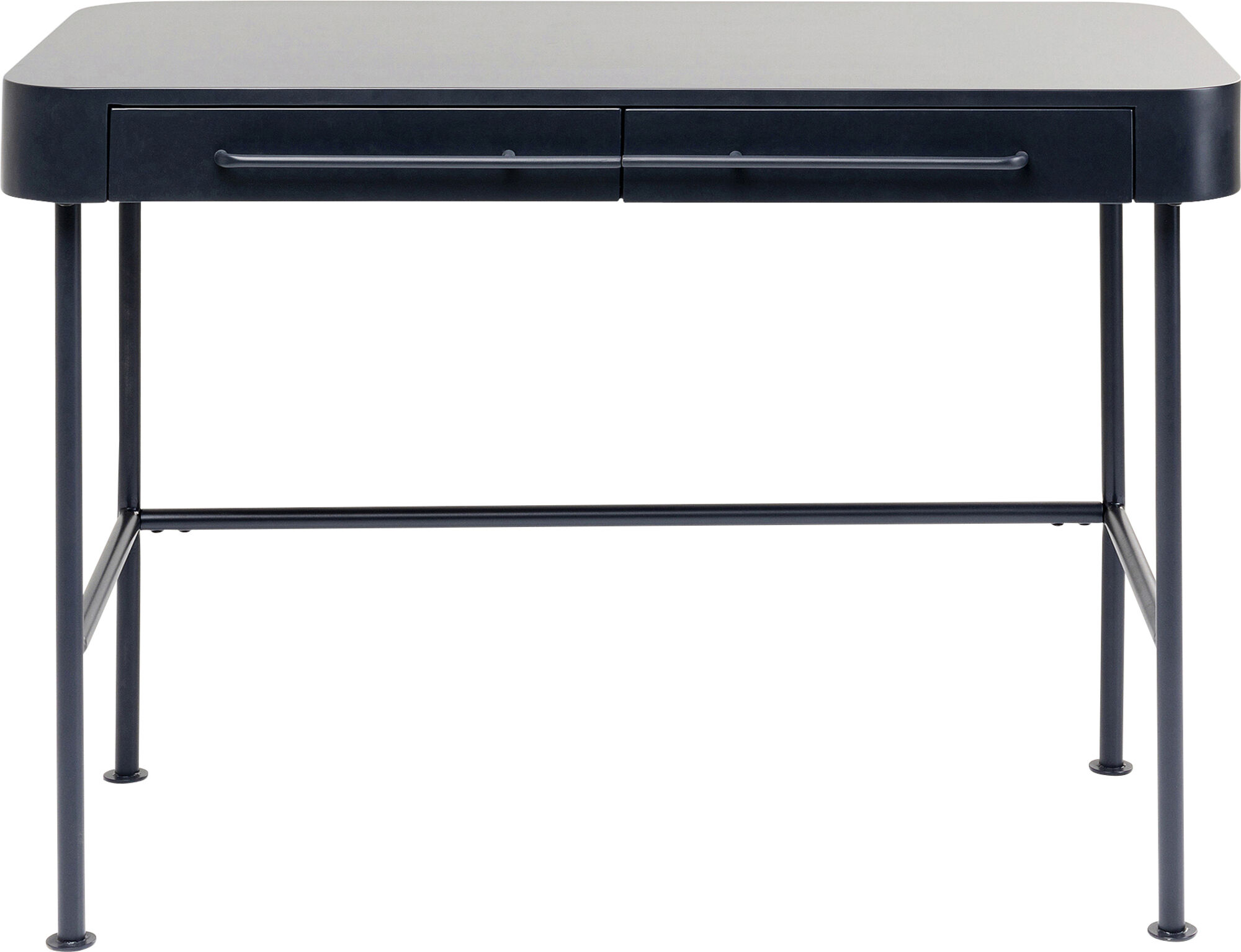 Biurko metalowe szare 100x55 cm – obraz-1