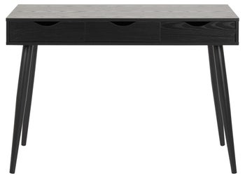 Biurko z szufladkami czarne 110x50 cm – obraz-1