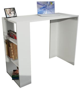 Biurko Netenya 90x40 cm białe – obraz-1