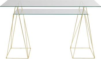 Маса Polar Brass Matt 8mm Tempered Glass – изображение-1.