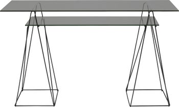 Stalas Polar Black 8mm Grūdinto stiklo 135x65cm – paveikslėlis-1.