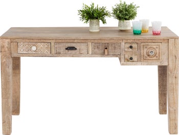 Skrivbord Puro - Trä med Lådor, 135x60cm – bild-1.