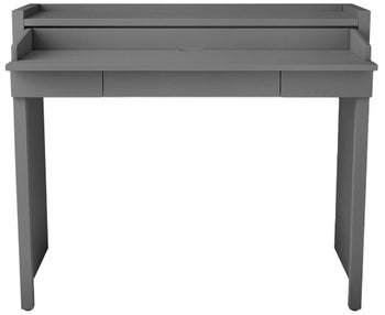 Biurko rozkładane szare z nadstawką 110x36-72 cm – obraz-1
