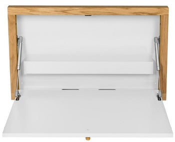 Biurko wiszące składane białe 74x8 cm – obraz-1