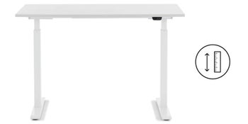 Skrivbord Smart - Vit/Vit Höj/Sänkbart, 120cm – bild-1.