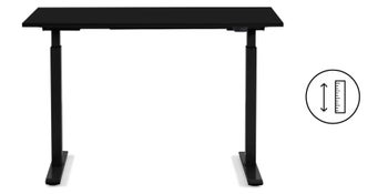 Skrivbord Smart - Svart/Svart Höj/Sänkbart, 120cm – bild-1.