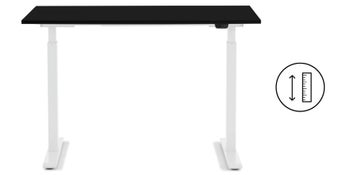 Skrivbord Smart - Svart/Vit Höj/Sänkbart, 120cm – bild-1.