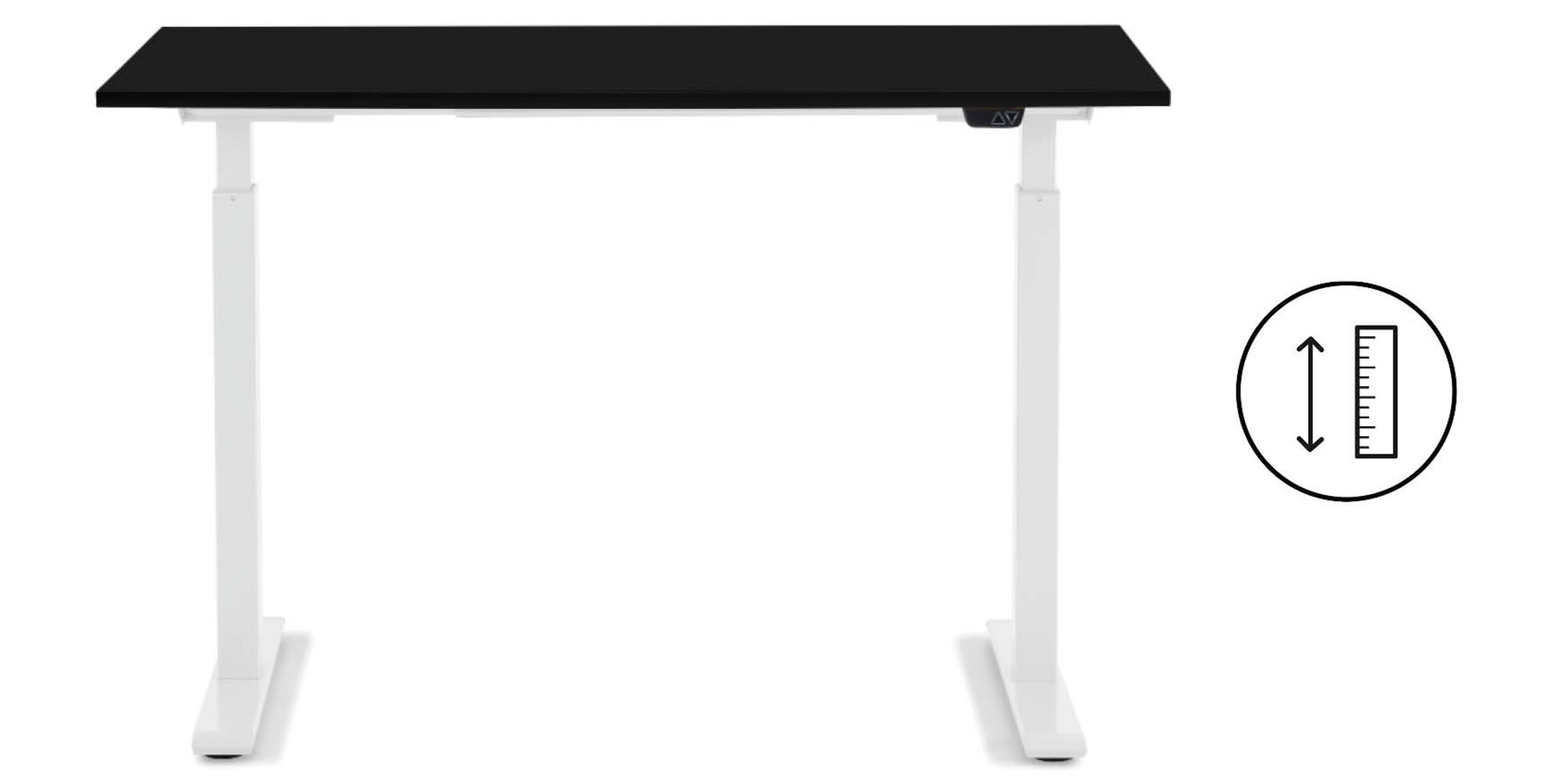 Darbo stalas Smart White Black 120x70 – paveikslėlis-1.